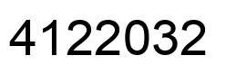 Number 4122032 black image