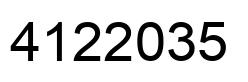 Number 4122035 black image