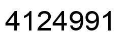 Número 4124991 imagen negro