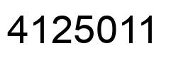 Número 4125011 imagen negro