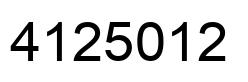 Number 4125012 black image