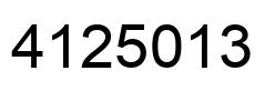 Number 4125013 black image