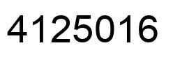 Number 4125016 black image
