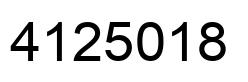 Number 4125018 black image