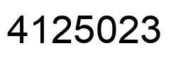 Número 4125023 imagen negro