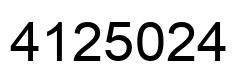 Número 4125024 imagen negro