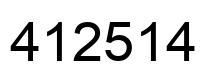 Number 412514 black image