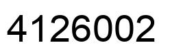Número 4126002 imagen negro