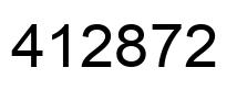 Number 412872 black image