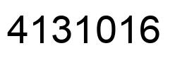 Number 4131016 black image