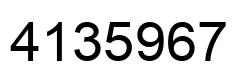 Número 4135967 imagen negro