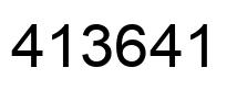 Number 413641 black image