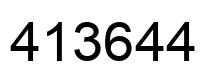 Number 413644 black image