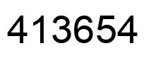 Number 413654 black image