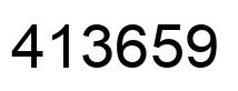 Number 413659 black image