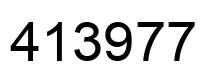 Number 413977 black image