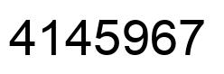 Número 4145967 imagen negro