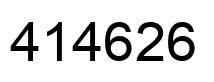 Number 414626 black image