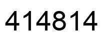 Number 414814 black image