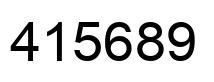 Number 415689 black image