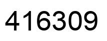 Number 416309 black image