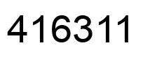Number 416311 black image