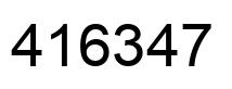 Number 416347 black image