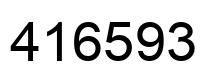 Number 416593 black image