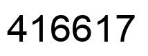 Number 416617 black image