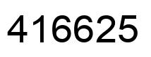 Number 416625 black image