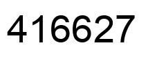 Number 416627 black image