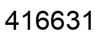 Number 416631 black image
