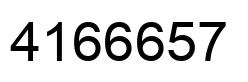Number 4166657 black image