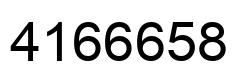 Number 4166658 black image