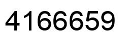 Number 4166659 black image