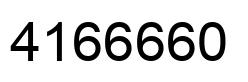 Number 4166660 black image