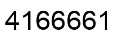 Number 4166661 black image