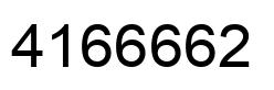 Number 4166662 black image