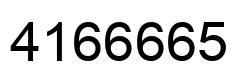 Number 4166665 black image