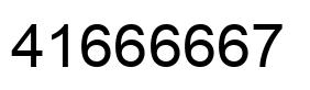 Number 41666667 black image