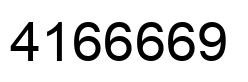 Number 4166669 black image