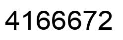 Number 4166672 black image