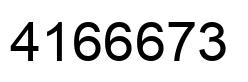 Number 4166673 black image