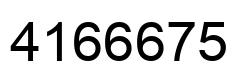 Number 4166675 black image
