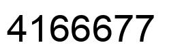 Number 4166677 black image