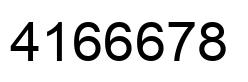 Number 4166678 black image
