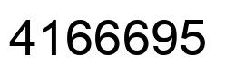 Number 4166695 black image