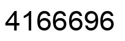 Number 4166696 black image