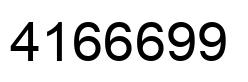 Número 4166699 imagen negro