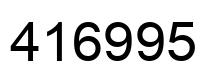 Número 416995 imagen negro
